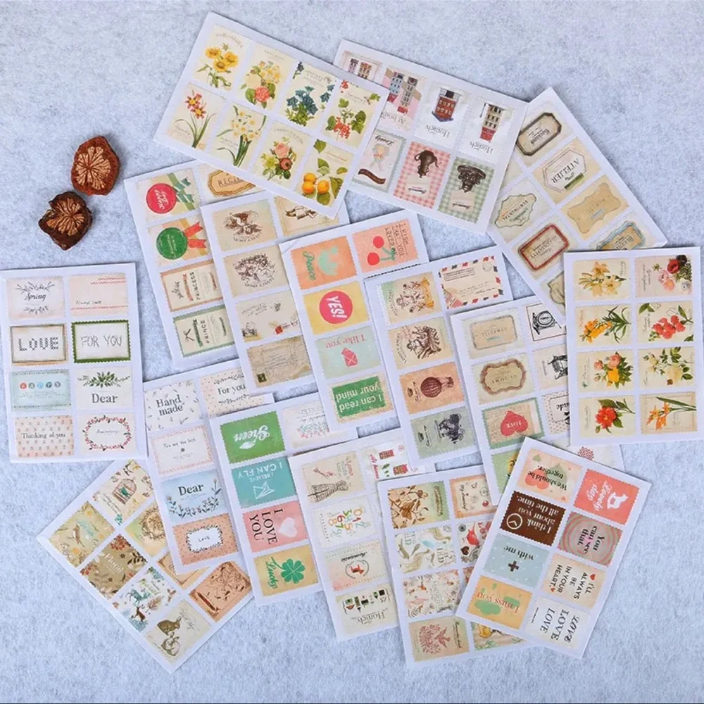$1 VINTAGE STAMP STICKERS. $1 WITH ANY $10 ORDER OR MORE